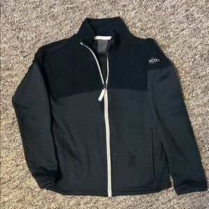 Roxy Kids Black and Gray Zip-Up Hoodie